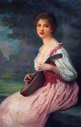 Charles-Amable Lenoir The Mandolin USA oil painting artist